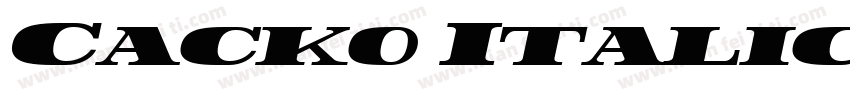 Cacko Italic Extra Black字体转换